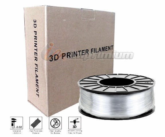 FILAMENTO 3D PLA 1,75MM X1KILO : TRANSPARENTE