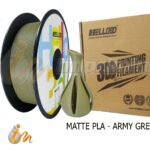 filamento 3d matte pla army green imprimium